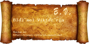 Blümel Viktória névjegykártya